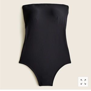 J. Crew Cross-back bandeau one-piece swimsuit
Size 10 blue